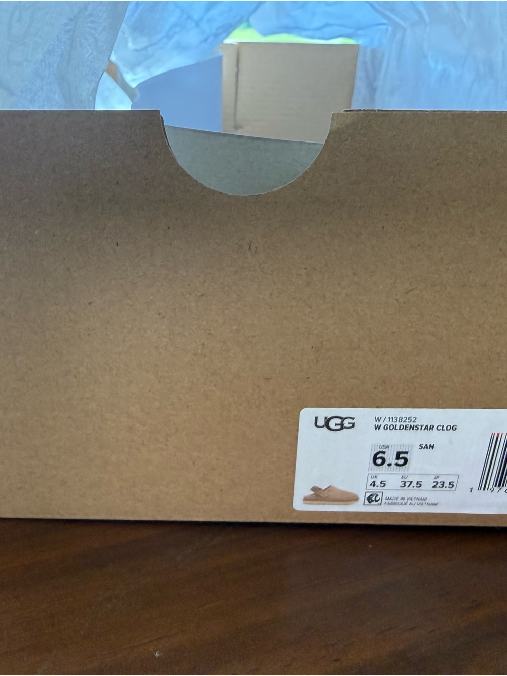 UGG Kids Tan Suede Slide Clogs with Adjustable Strap - Picture 3 of 3